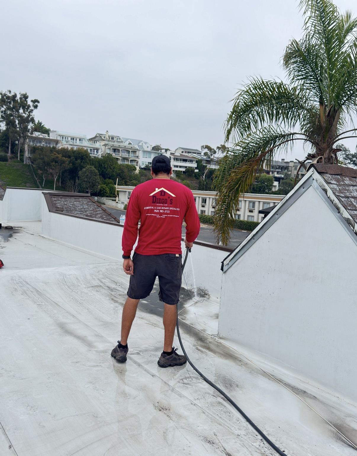 Roof Washing Services Roof washing service by Diego's Roofing Corp